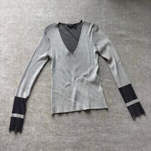 Theory Ribbed Long Sleeve Sweater